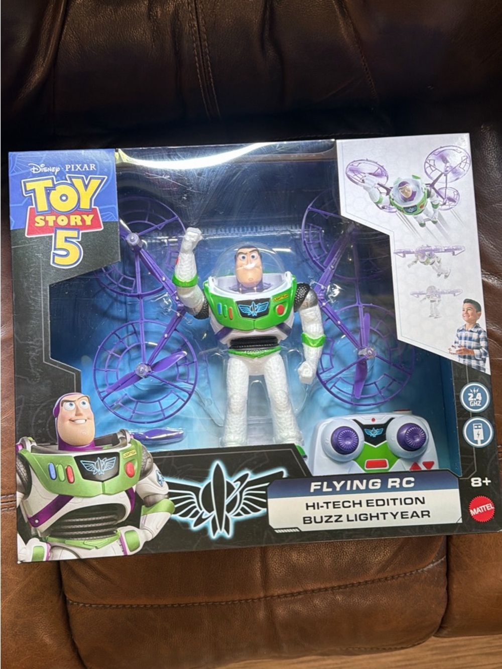 Mattel Buzz Lightyear Flying RC Toy Story 5 - Green & Purple - Hi-Tech Edition